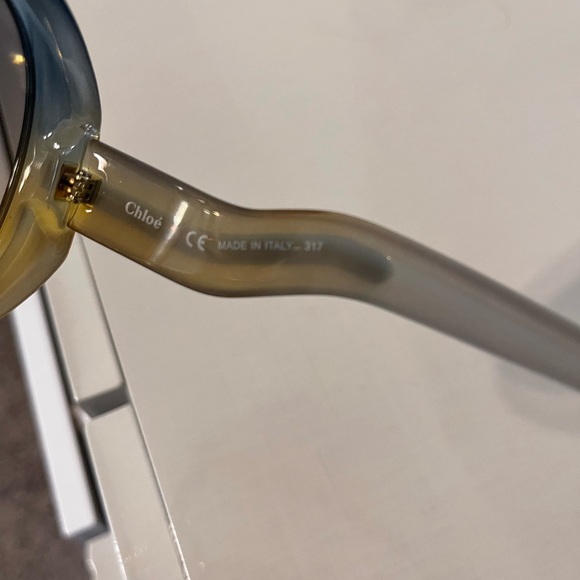 Chloe Accessories | Chloe Oval CE732S Sunglasses | Color: Blue/Yellow | Size: Os - Picture 2 of 7